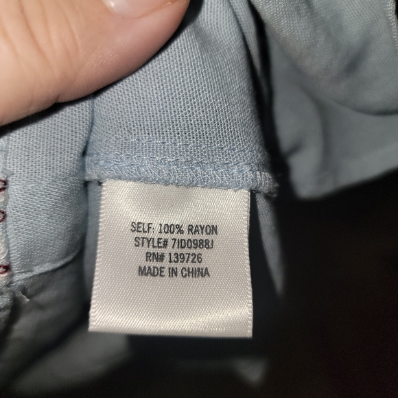 Misses sz L Miami Blue sundress with Tassels Francesca Like New Boho - Picture 2 of 5